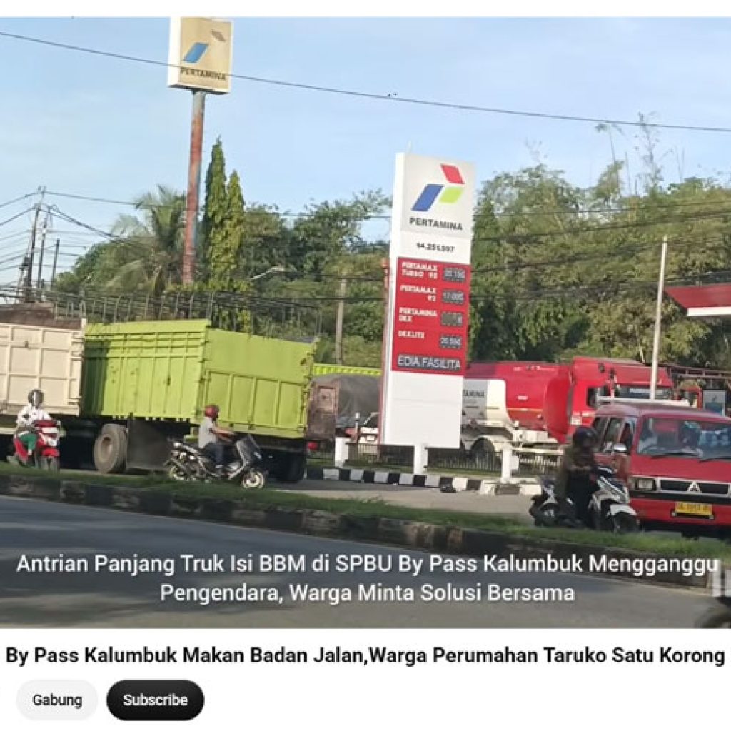 Antrean Truk BBM di SPBU By Pass Kalumbuk Ganggu Jalan, Warga Minta Penertiban