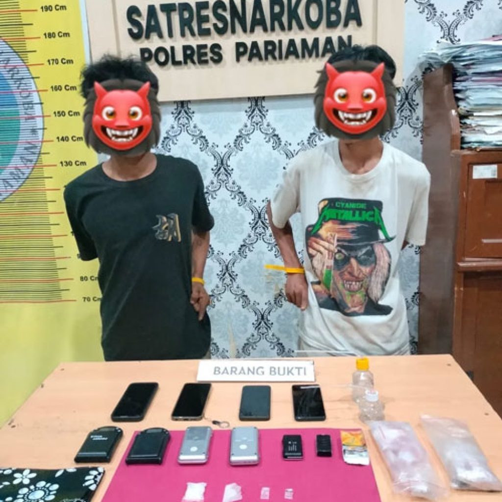 Dua Terduga Pengedar Sabu Ditangkap di Sungai Geringging, Polisi Temukan Timbangan dan Paket Narkotika