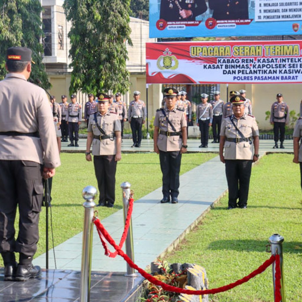 Kapolres Pasaman Barat Pimpin Sertijab PJU dan Kapolsek Sungai Beremas, Ini Daftar Pejabat yang Berganti