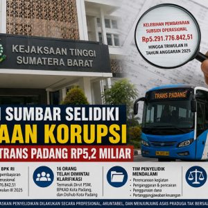 Kejati Sumbar Selidiki Dugaan Korupsi Subsidi Trans Padang Rp5,2 Miliar