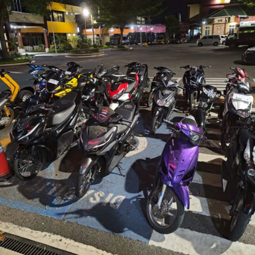 Polresta Padang Amankan 20 Kendaraan Saat Operasi KRYD Cegah Tawuran dan Balap Liar