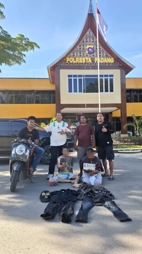 Polresta Padang Bekuk Dua Residivis Curanmor dalam 1×24 Jam, Pelat Motor Dibuang ke Septic Tank