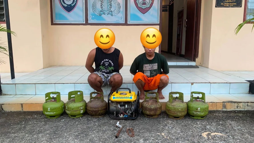 Polsek Sitiung Tangkap Dua Pencuri Spesialis Warung dan Rumah Warga di Dharmasraya