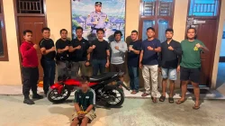 Polsek Sungai Rumbai Tangkap Pemuda Diduga Pelaku Curanmor, Motor Honda Sonic Diamankan