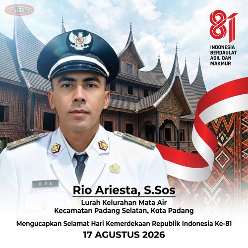 Rio Ariesta,S.Sos - Lurah Kelurahan Mata Air, Kecamatan Padang Selatan, Kota Padang