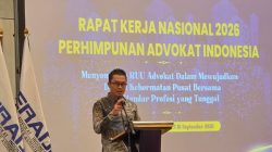 Guntur Abdurrahman Soroti Ancaman Ruang Advokat Makin Sempit di Rakernas PERADI
