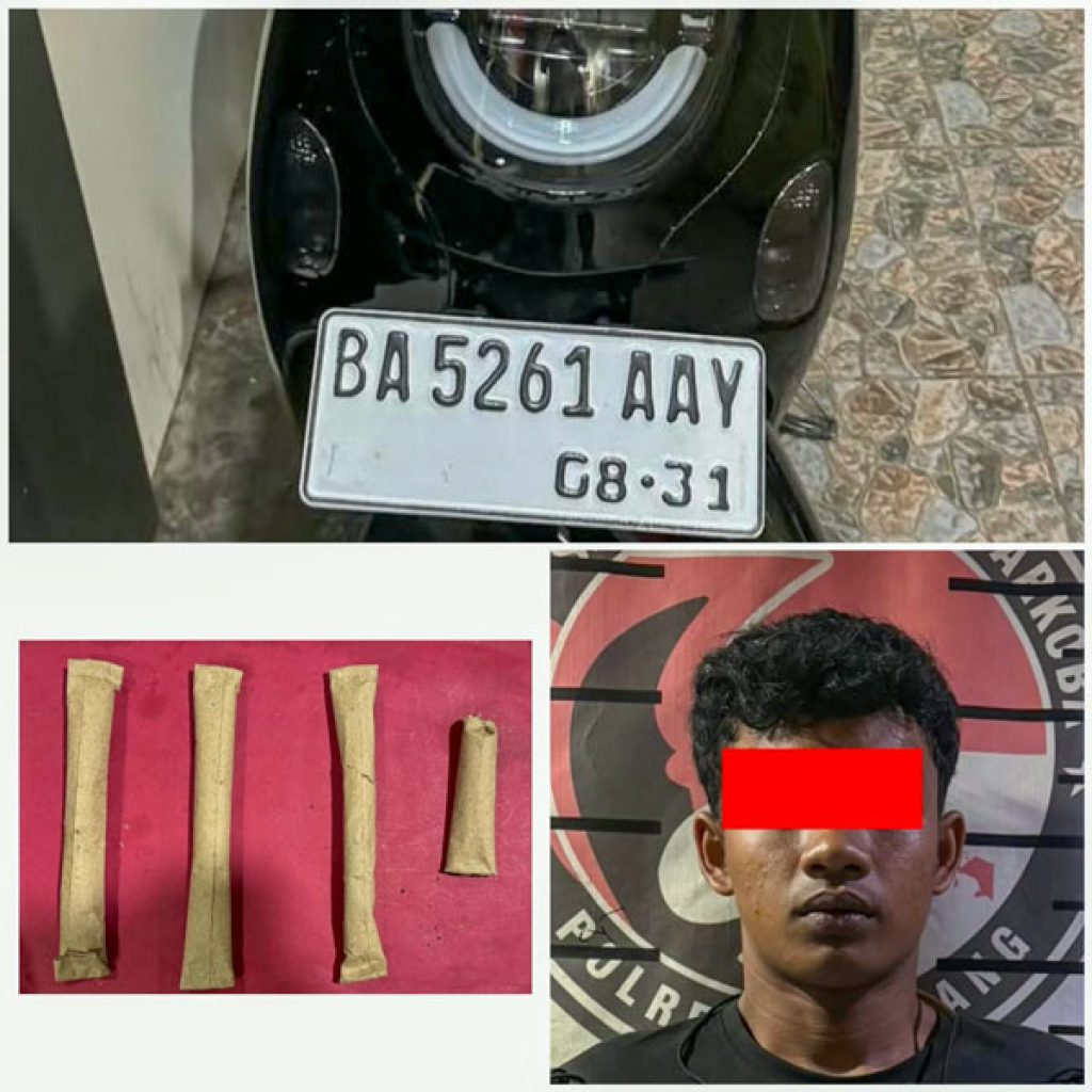 Polisi Tangkap Remaja 18 Tahun Pengedar Ganja di Padang Tengah Malam
